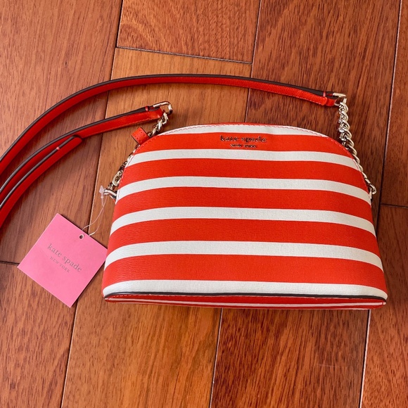 Kate Spade NEW Spencer Stripe Small Dome Crossbody Bag - Picture 3 of 8